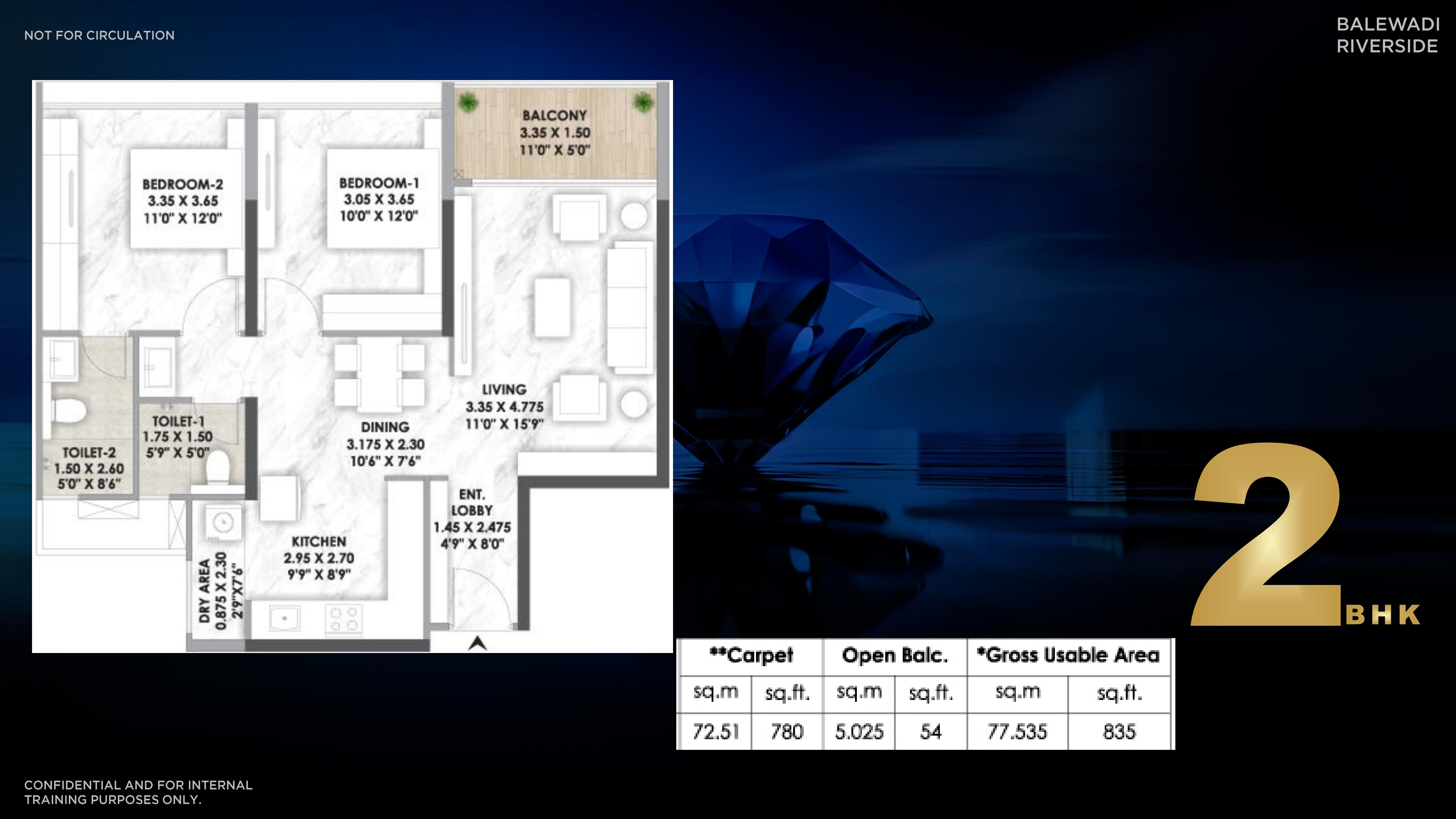 2 BHK Plan (Indicative)