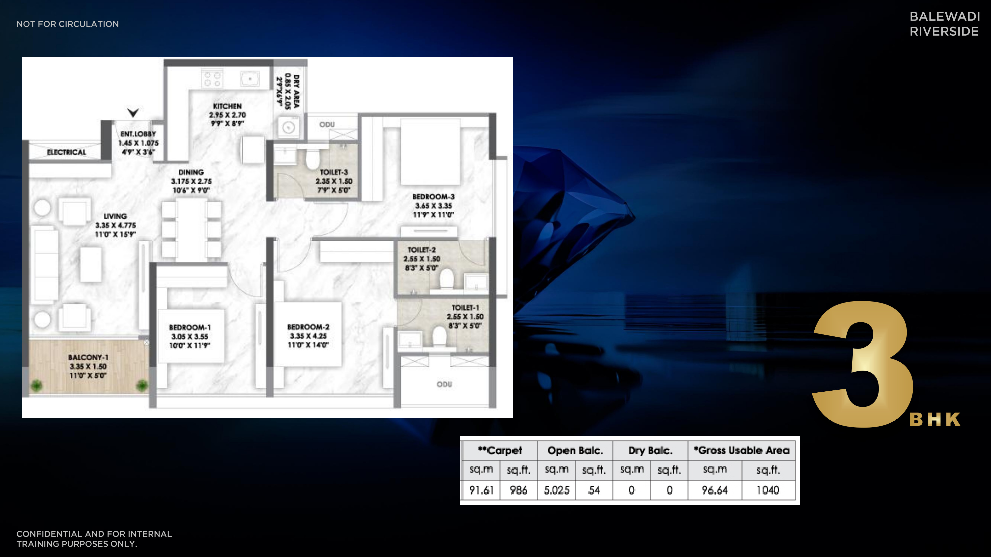 3 BHK Plan (Indicative)
